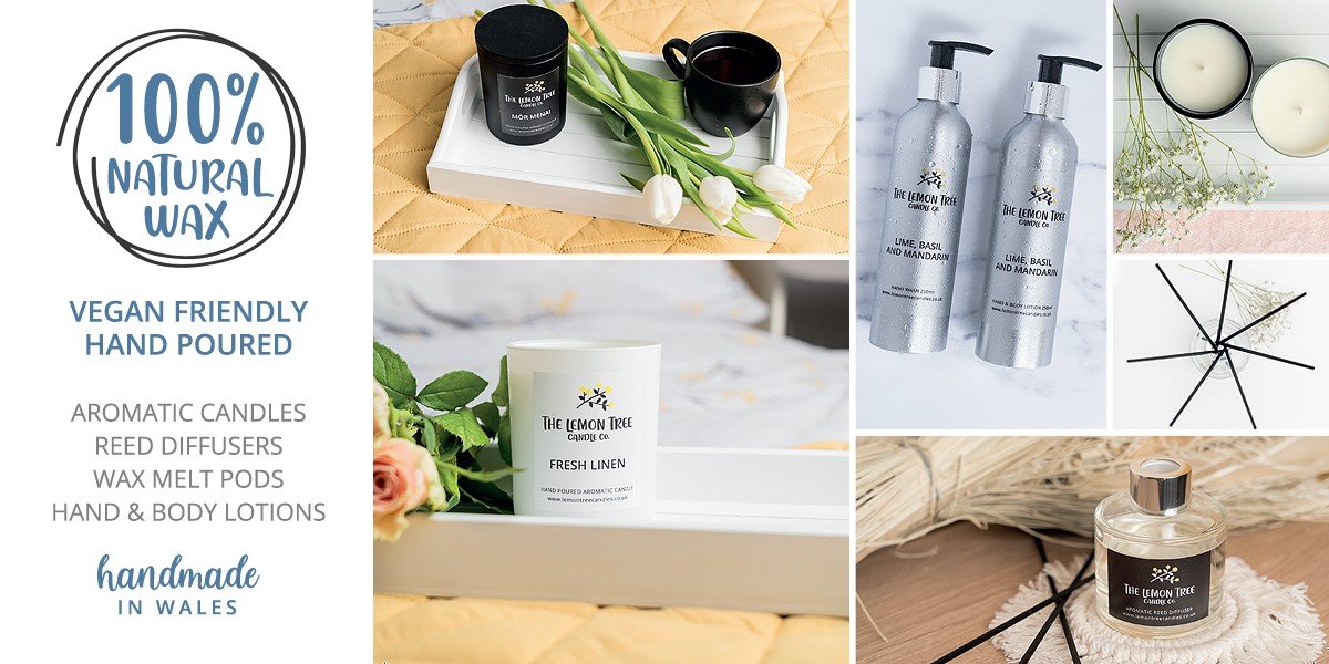 Hand Poured Candles, All Natural Scented Wax Melts, Welsh Candles
– The Lemon Tree Candle Company