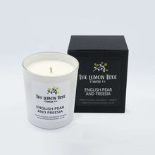 Load image into Gallery viewer, English Pear and Freesia Candle, jo malone dupe, natural non toxic candles