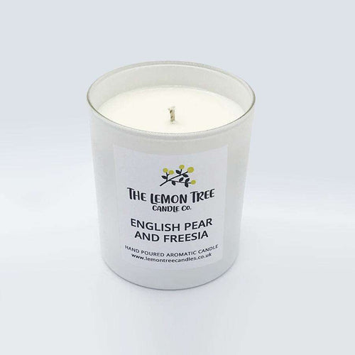 English Pear and Freesia Candle, jo malone dupe, natural non toxic candles