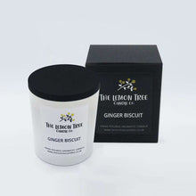 Load image into Gallery viewer, Ginger Biscuit Scented Natural Wax Candle, Gingerbread Candle, vegan candle, welsh candle