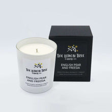 Load image into Gallery viewer, English Pear and Freesia Candle, jo malone dupe, natural non toxic candles
