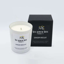 Load image into Gallery viewer, Ginger Biscuit Scented Natural Wax Candle, Gingerbread Candle, vegan candle, welsh candle
