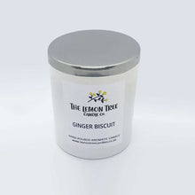 Load image into Gallery viewer, Ginger Biscuit Scented Natural Wax Candle, Gingerbread Candle, vegan candle, welsh candle
