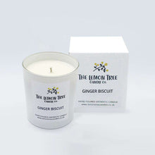 Load image into Gallery viewer, Ginger Biscuit Scented Natural Wax Candle, Gingerbread Candle, vegan candle, welsh candle
