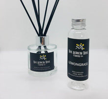 Load image into Gallery viewer, Lemongrass Essential Oil Frosted Glass  Reed Diffuser - The Lemon Tree Candle Company
