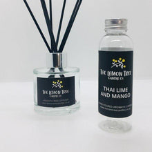 Load image into Gallery viewer, Thai Lime &amp; Mango Frosted Glass  Reed Diffuser - The Lemon Tree Candle Company
